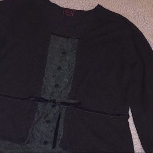 Colourworks pullover with attached green cami🦋